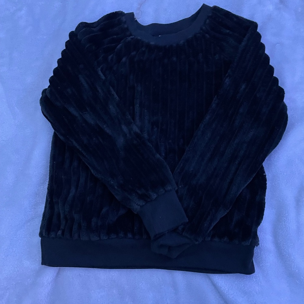 Black velvet sweater